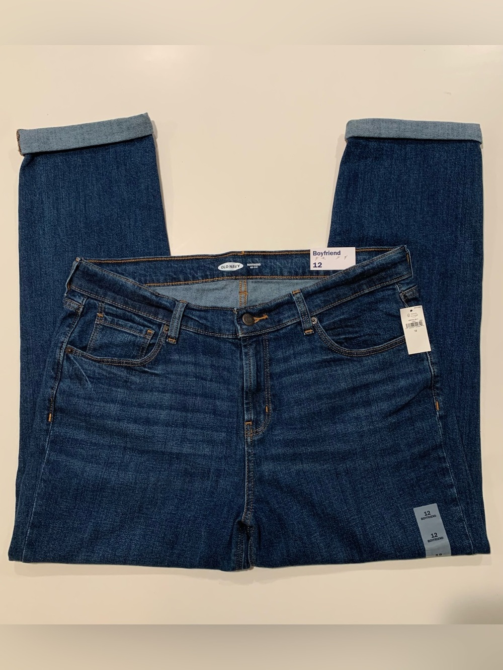 NWT Old Navy Women’s Boyfriend Cropped Jeans, Mid-Rise, Relaxed, 12 - Picture 3 of 7